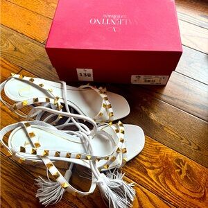 Valentino ruckstud heeled sandals